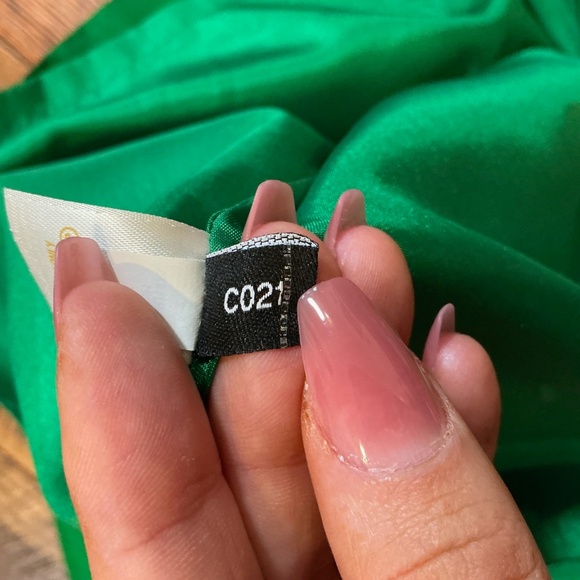 Kate Spade New York Silk Bow Neck Blouse XXS | Emerald Green - Picture 8 of 8